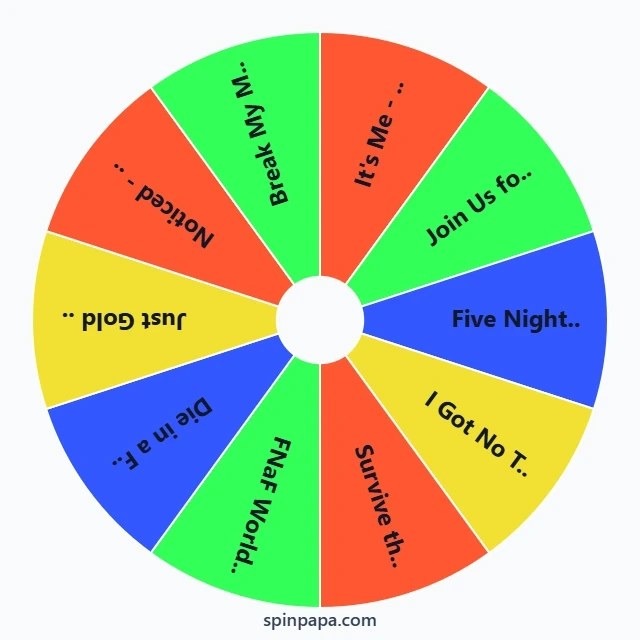 All FNAF Songs Picker