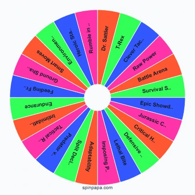 All Unmatched Fighters: New with T-Rex Picker Wheel