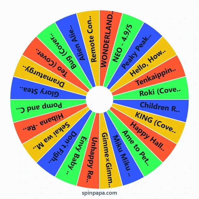 All Wonderlands×Showtime Songs Picker Wheel