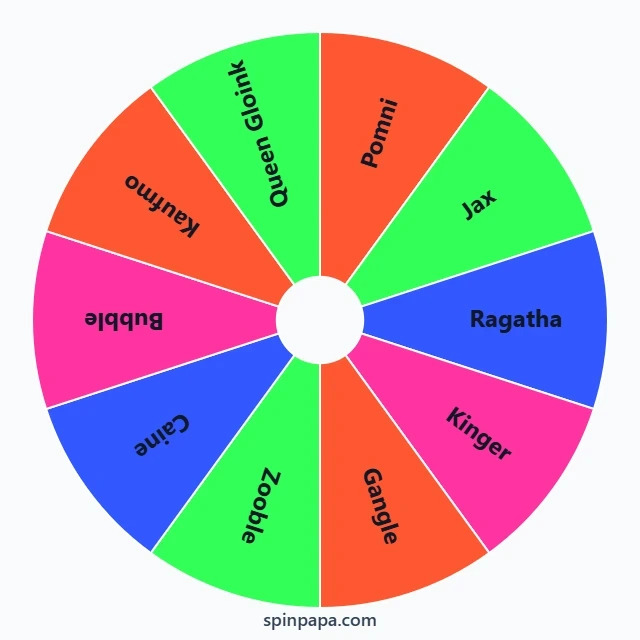 Amazing Digital Circus Characters Picker Wheel