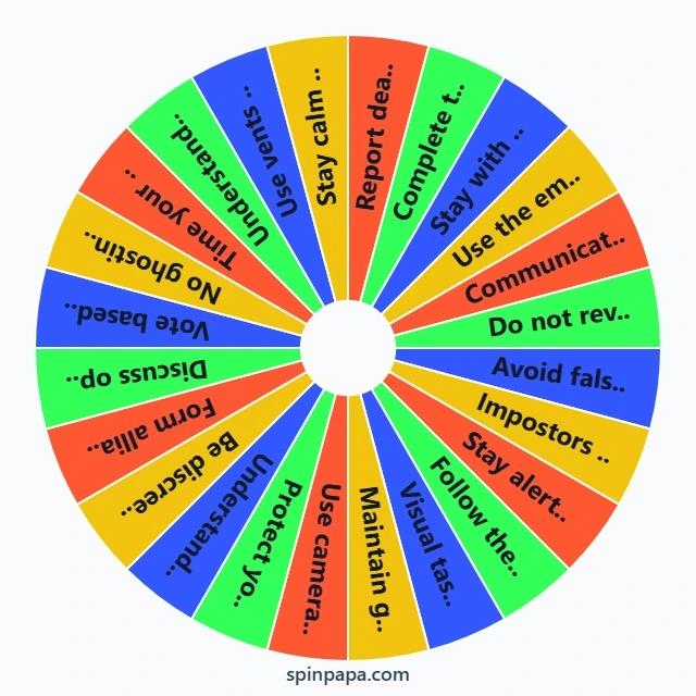 Among Us Rules Picker Wheel