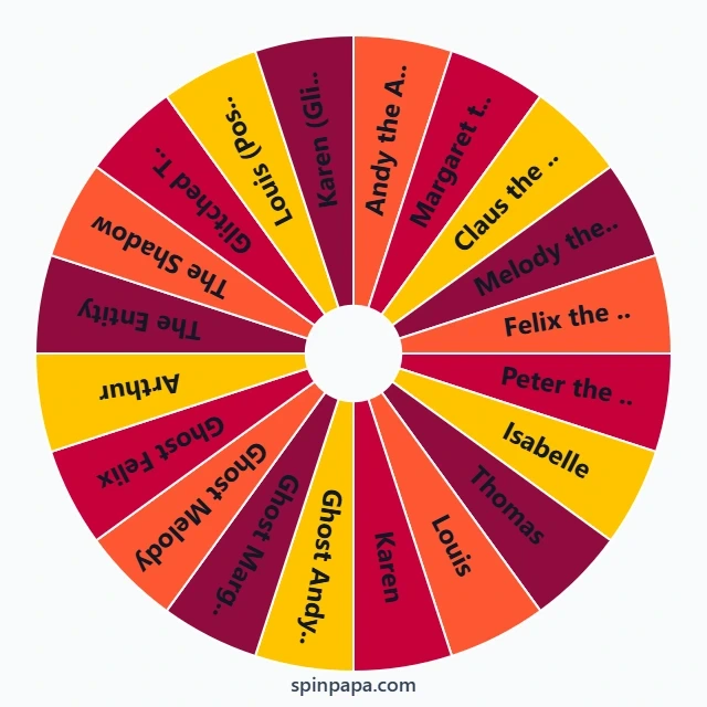Andy's Apple Farm Characters & Ghosts Picker Wheel