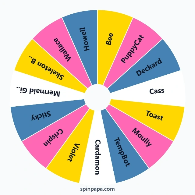 Bee and PuppyCat Characters Picker Wheel