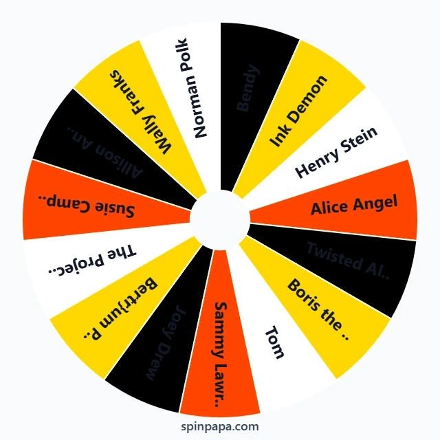 Bendy and the Ink Machine Characters Picker Wheel