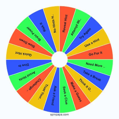 Brain Test Hint Unlock Picker Wheel