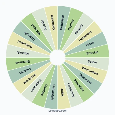 Bug-Type Pokémon Picker Wheel