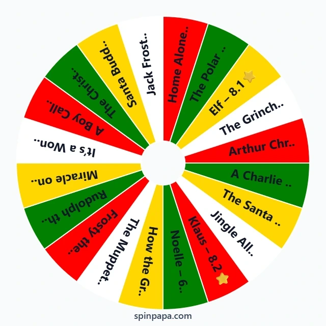 Christmas Movies to Watch with Family Picker Wheel