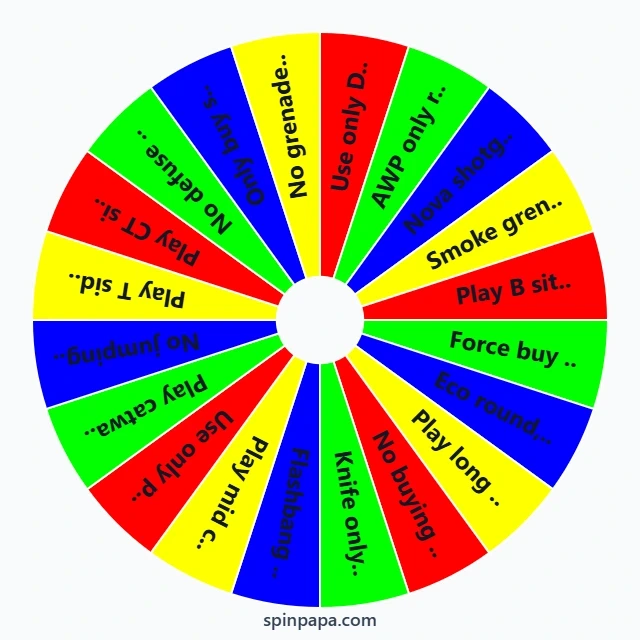 Counter-Strike Random Challenge Picker Wheel