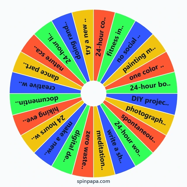 Creative 24-Hour Challenge Ideas - Spinpapa