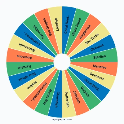 Dave's Sea Creatures Picker Wheel