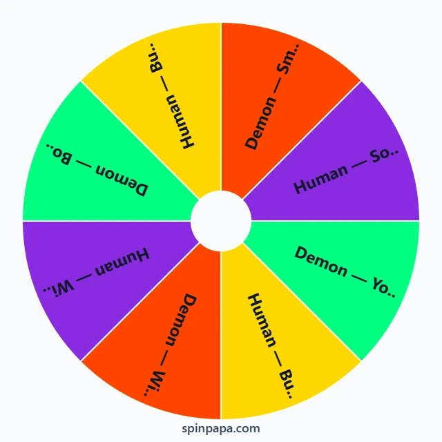 Demon or Human Picker Wheel