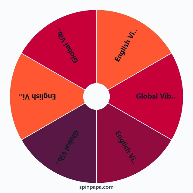English or Global Vibes Decision Picker Wheel