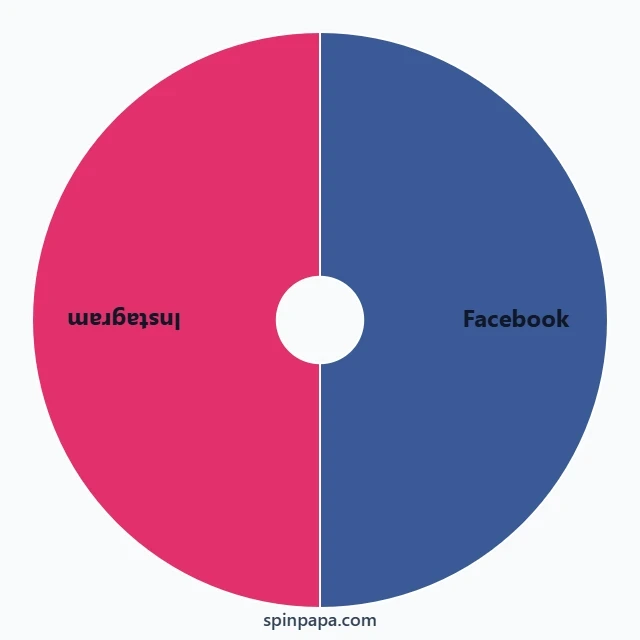 Facebook or Instagram Picker Wheel