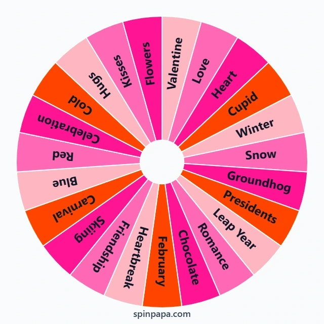 February Month Vocabulary Picker Wheel - Spinpapa