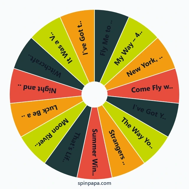 Frank Sinatra Songs Picker Wheel