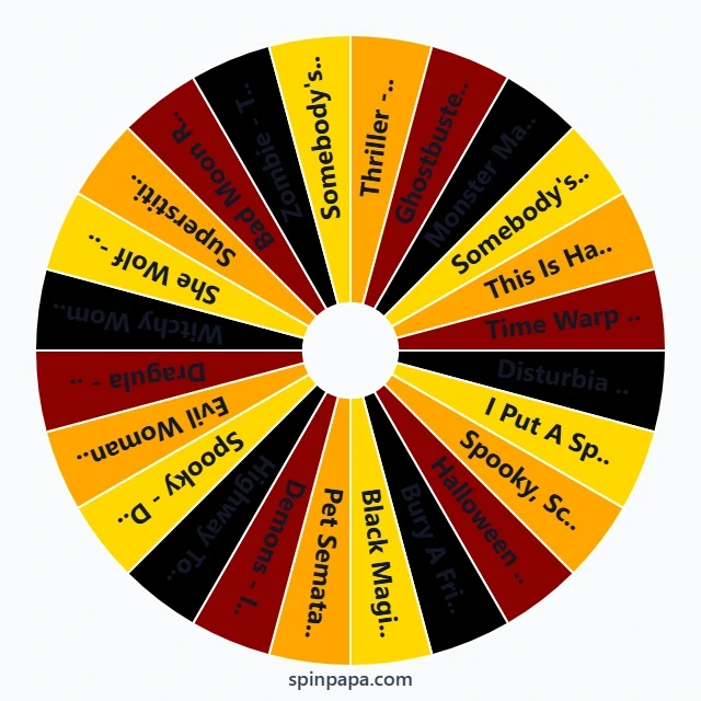 Halloween Songs Picker Wheel
