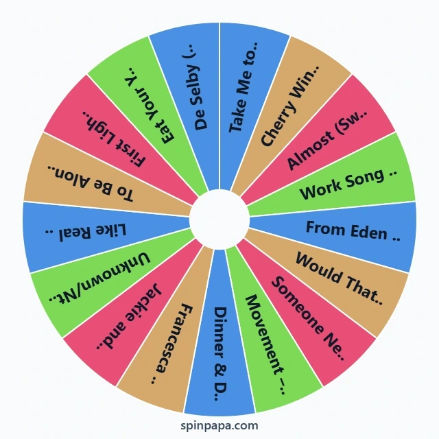 Hozier Songs Picker Wheel