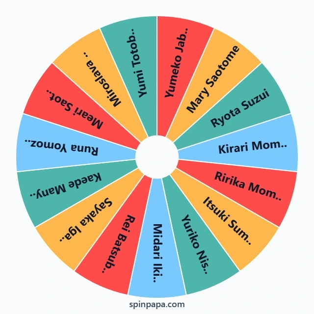 Kakegurui Characters Picker Wheel