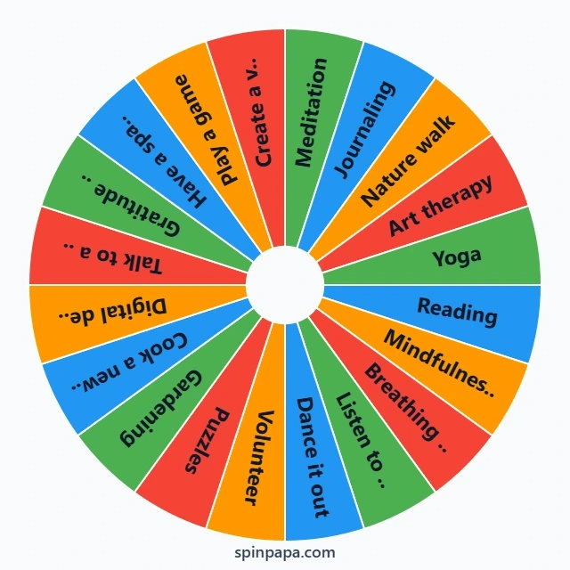 Mental Health Activities Picker Wheel