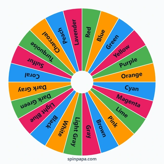 Minecraft Color Spinner Minecraft Wheel of Colors - Spinpapa