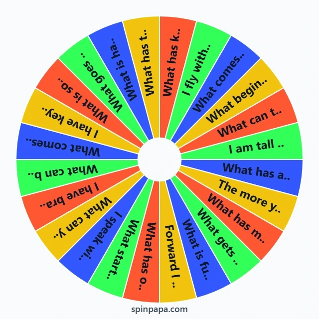 New Year Riddles Picker Wheel