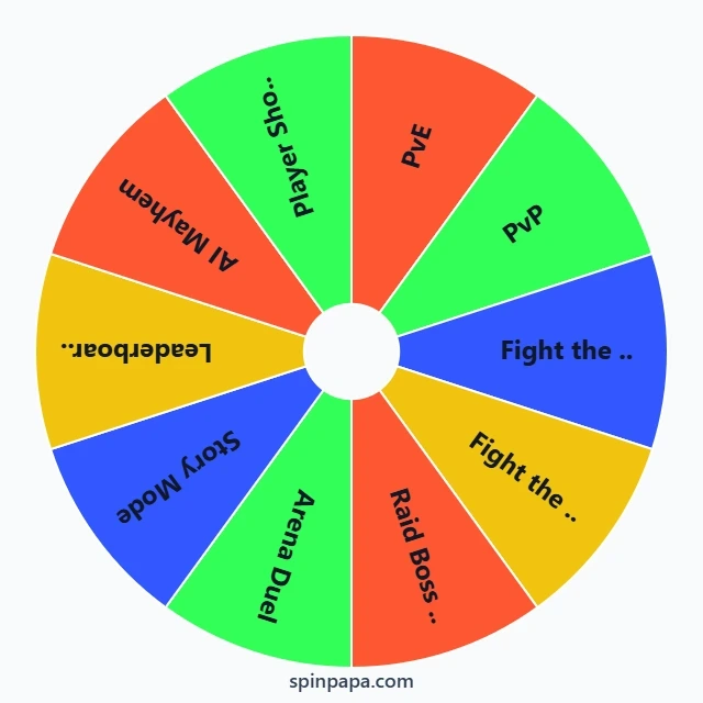 PvE or PvP Picker Wheel