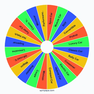 Race Master 3D Car Picker Wheel