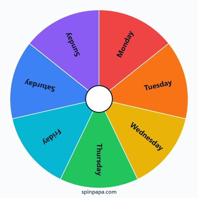 Random Day Generator - Spin & Pick a Day - Spinpapa