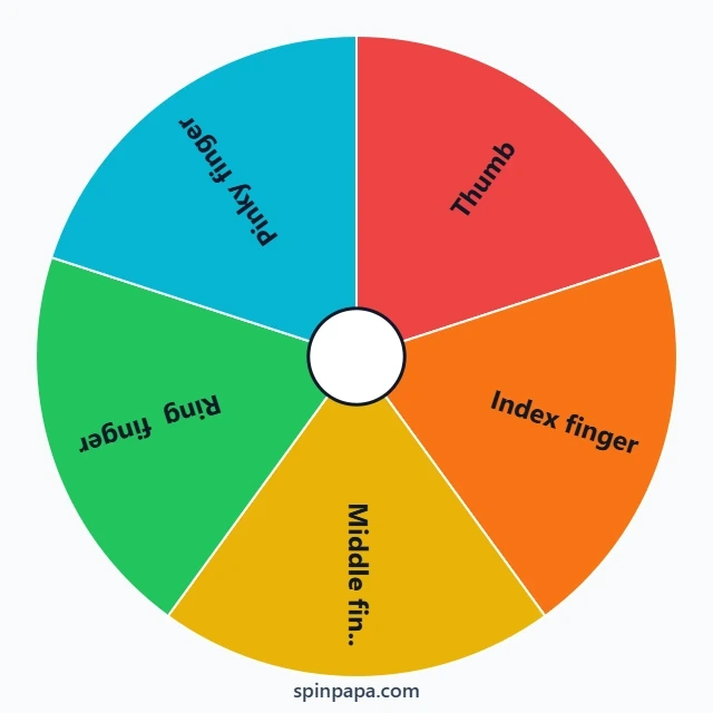 Random Finger Generator Wheel - Spin to Pick Fingers Randomly - Spinpapa