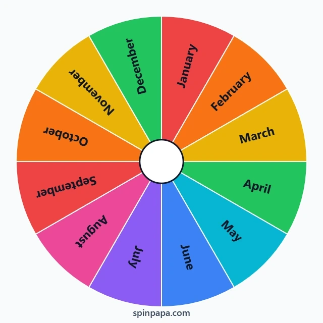 Random Month Random Month Generator - Spin & Pick a Month - Spinpapa
