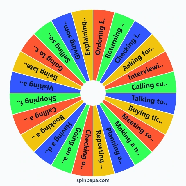 Role-play Scenario Picker Wheel