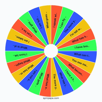 Scavenger Hunt Riddles Picker Wheel