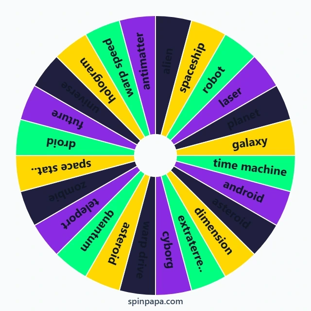 Sci-fi Nouns Picker Wheel