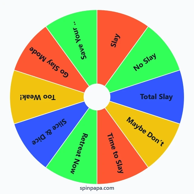 Slay or No Slay Picker Wheel