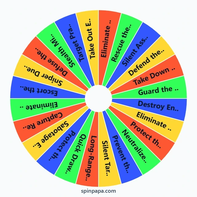 Sniper 3D Mission Picker Wheel