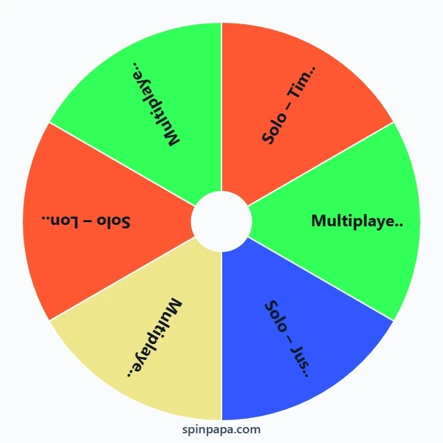 Solo or Multiplayer Decision Picker Wheel