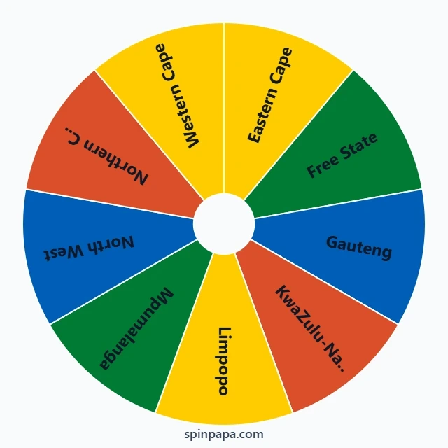 South Africa Provinces Picker Wheel
