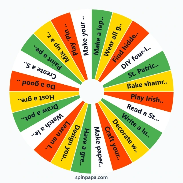 St. Patrick’s Day Charming Activities Picker Wheel