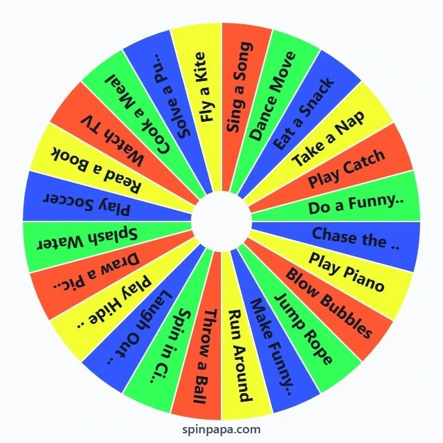 Talking Tom Activity Picker Wheel - Spinpapa