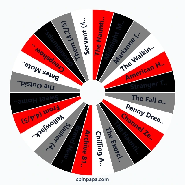 Top Horror Series Picker Wheel