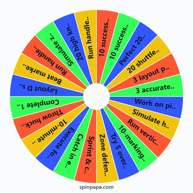Ultimate Frisbee Challenge Picker Wheel