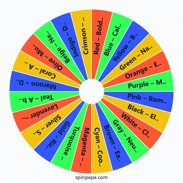 Colors Random Picker Wheel - Spinpapa