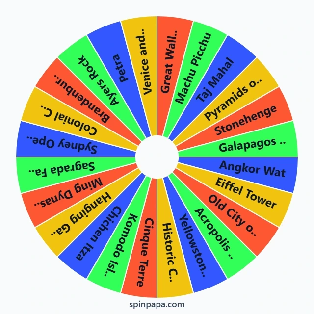 World Heritage Sites Picker Wheel