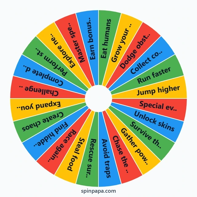 Zombie Tsunami Mission Challenge Picker Wheel